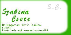 szabina csete business card